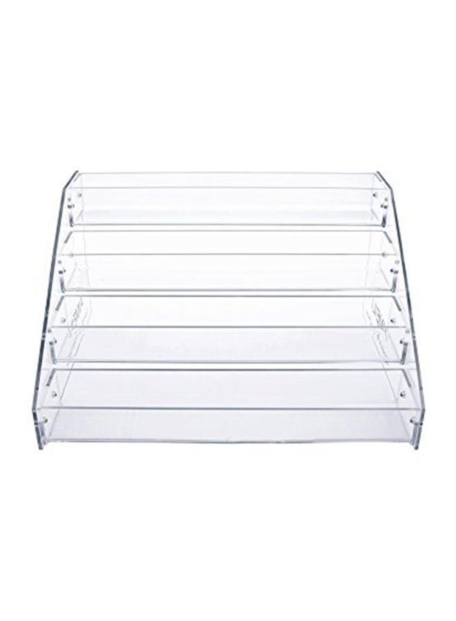آيميلي علبة لتنظيم مستحضرات التجميل وعرضها توضع على الطاولة مزودة ب 4 أدراج من الأكريليك شفاف