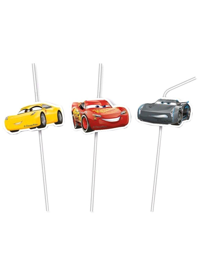 Procos Cars 3 Medallion Drinking Straws 87806 - Image 1