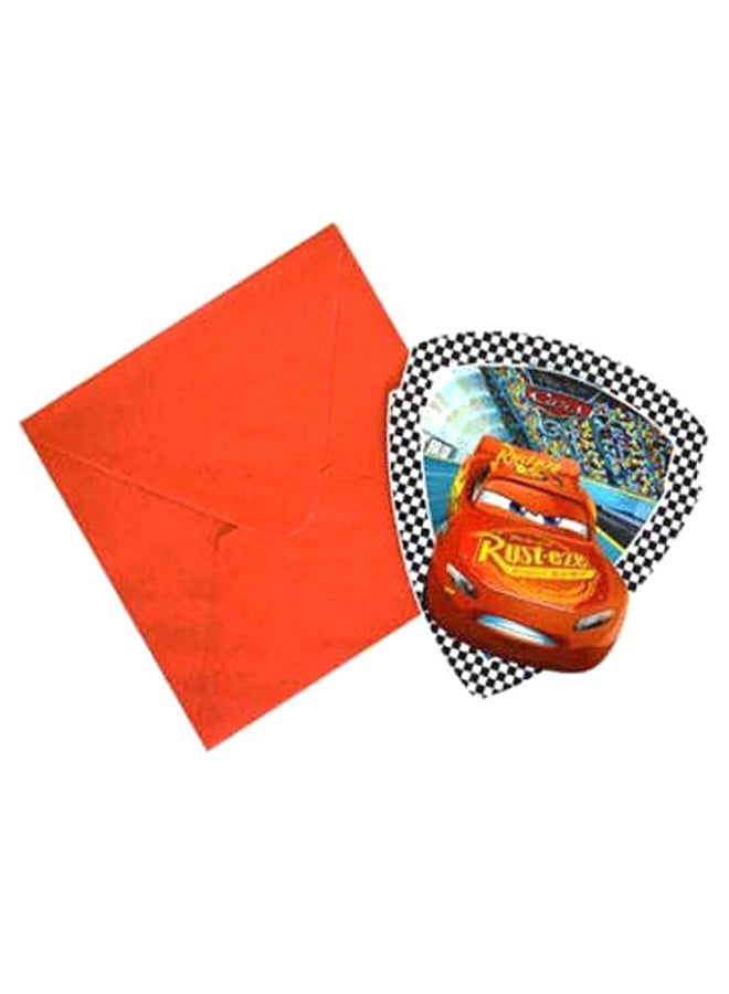 Procos Cars 3 Party Invitation And Envelopes 87802 - Image 2