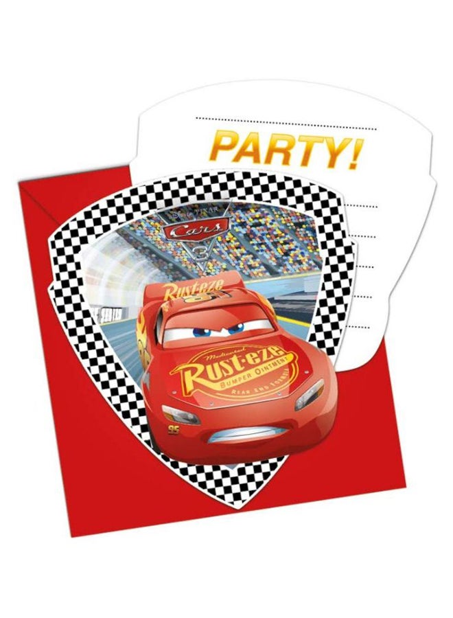 Procos Cars 3 Party Invitation And Envelopes 87802 - Image 1