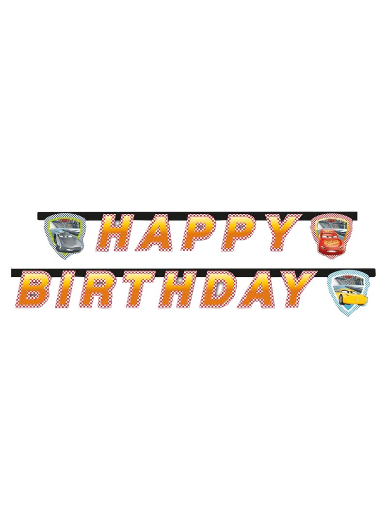 Procos Cars 3 Happy Birthday Banner 87804 2meter - Image 1