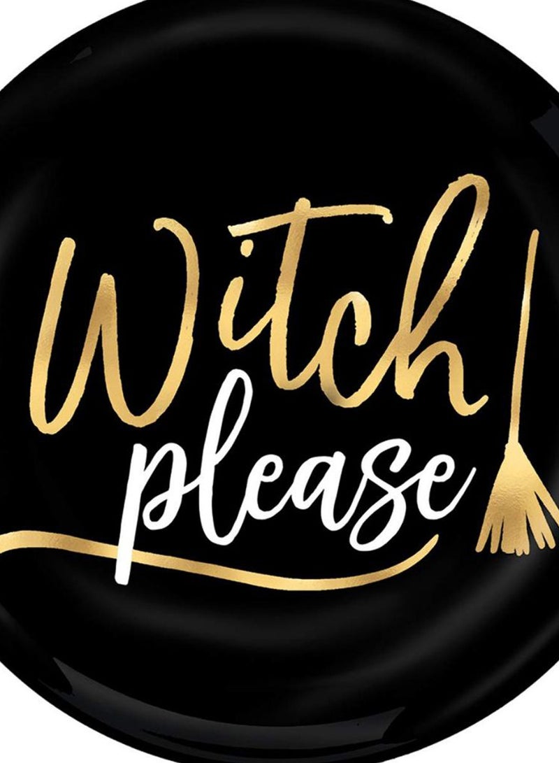 Amscan 4-Piece Witch Please Plate Set 430759 4 x 7.5inch - Image 2