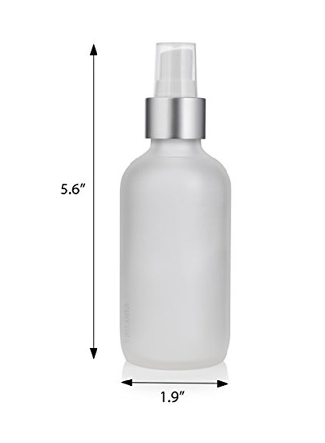 JUVITUS 6 Pack Frosted Glass Boston Round Bottle With Fine Mist Sprayer, Funnel And Labels White  - Image 2