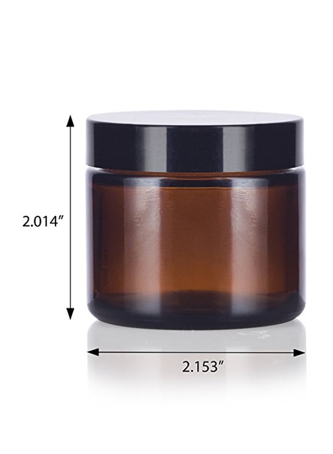 JUVITUS 12 Pack Glass Straight Sided Jar With Foam Lined Lid, Spatulas And Labels Brown/Black - Image 3