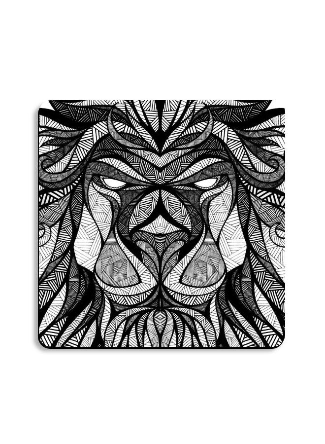 Printed Wooden Coaster Multicolour 9x9cm