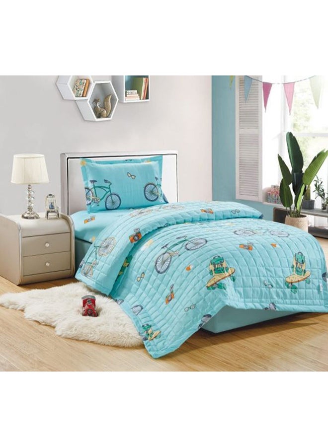 Moon - 3-Piece Comforter Sets Microfiber Green - Image 1