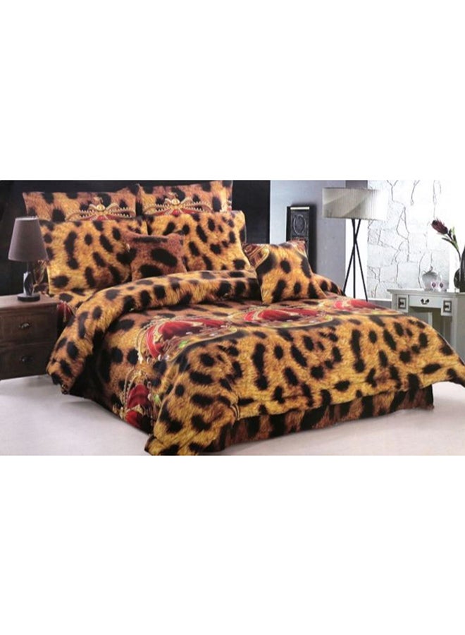 8-Piece Luxury 3D King Size Comforter Set Microfiber Multicolor