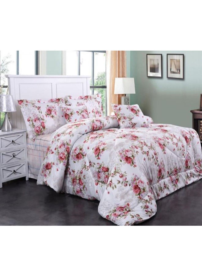 أورز طقم سرير مقاس كينج بحشوة متوسطة مكون من 6 قطع مايكروفايبر متعدد الألوان