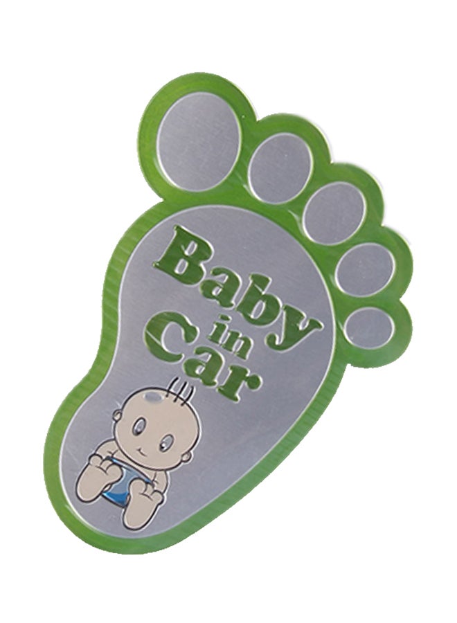 Generic Baby In Car Happy Feet Shape Car Sticker - Image 1