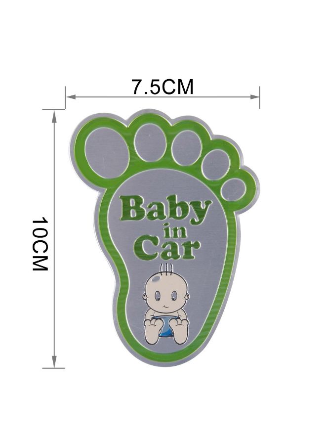 Generic Baby In Car Happy Feet Shape Car Sticker - Image 2