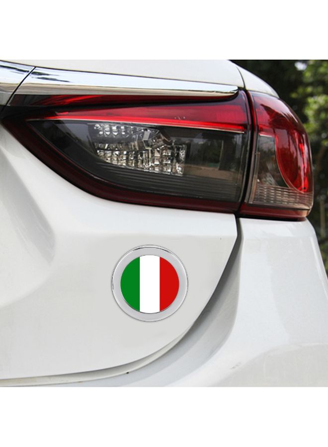 Generic Italian Flag Pattern Front Grill Metal Decorative Sticker  - Image 3