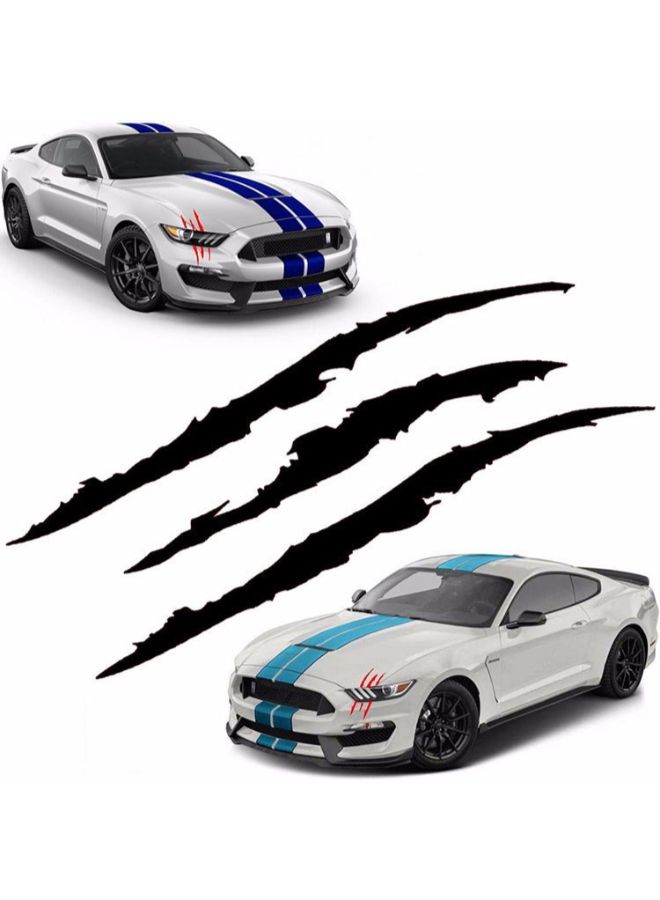 Generic 2-Piece Reflective Monster Scratch Stripe Claw Marks Car Sticker  - Image 3