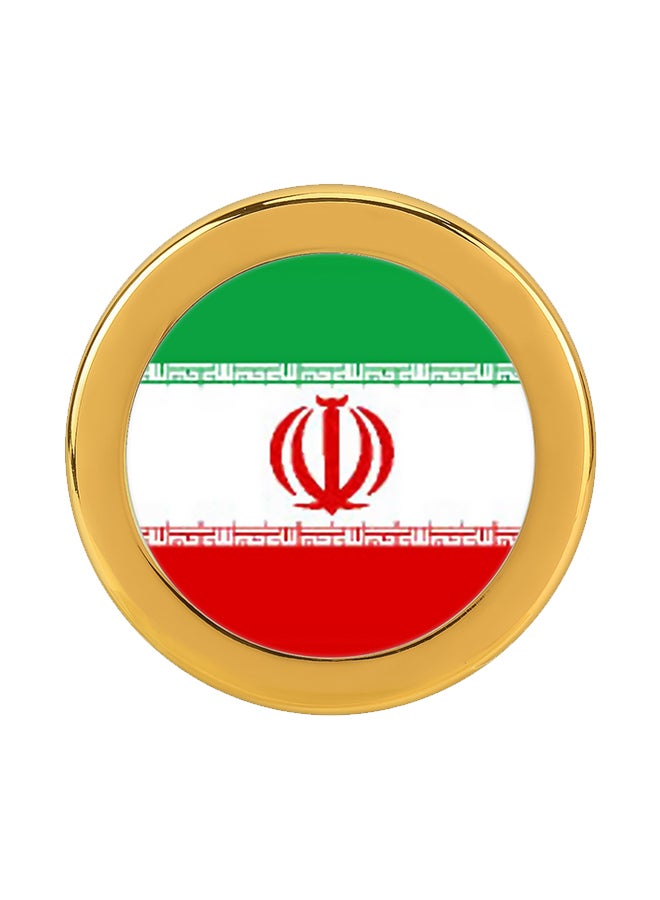 Generic Iranian Flag Pattern Front Grill Metal Decorative Sticker  - Image 1