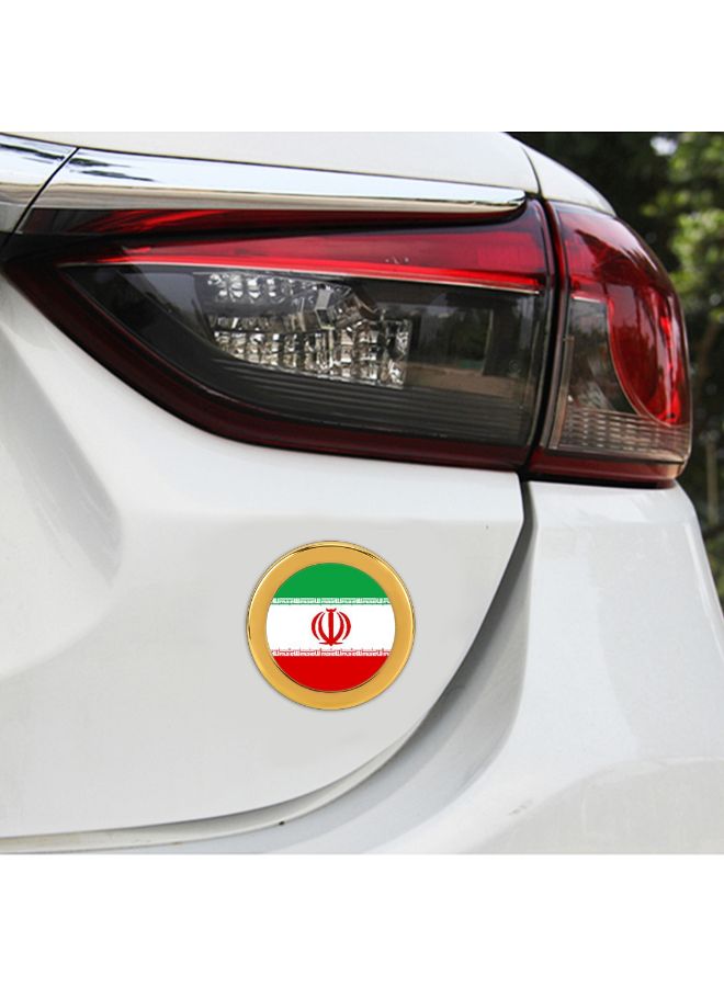 Generic Iranian Flag Pattern Front Grill Metal Decorative Sticker  - Image 4