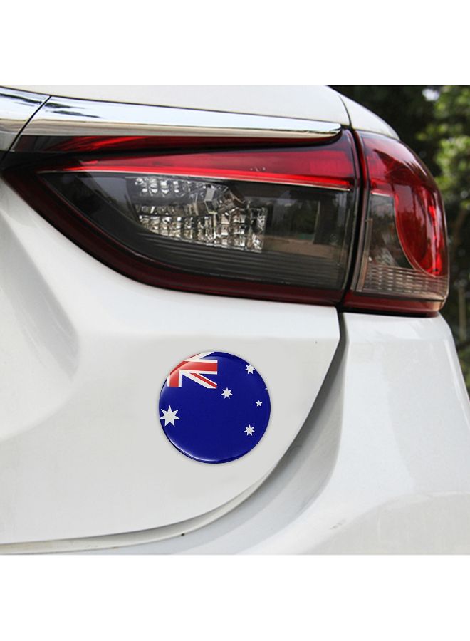 Generic 4-Piece Australian Flag Pattern Car Wheel Hub Metal Decorative Sticker  - Image 4