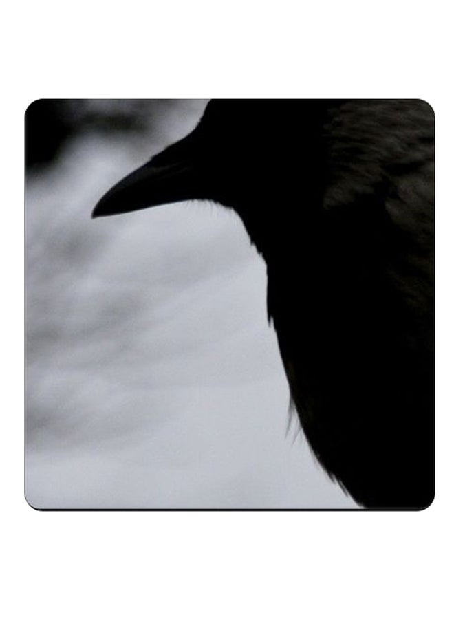Generic - Printed Wooden Coaster Black/White 9x9cm - Image 1