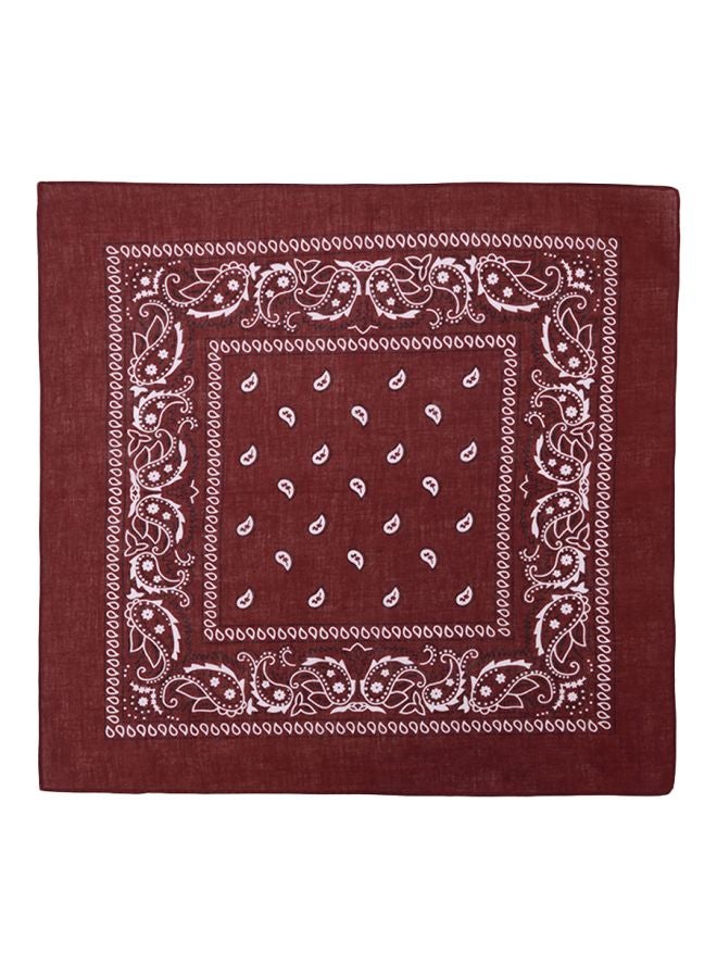 Paisley Printed Headscarf Red/White