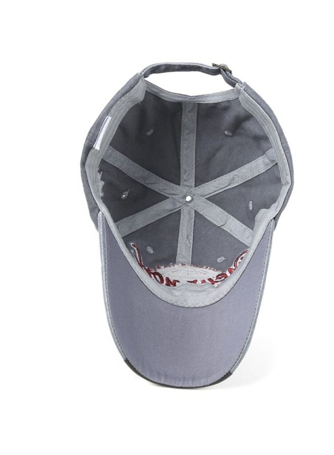 Embroidered Cap Grey/Red - Image 5
