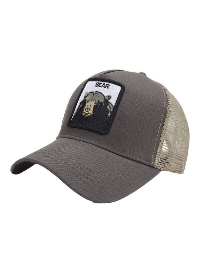 Embroidered Cricket Cap Brown/Black/White 