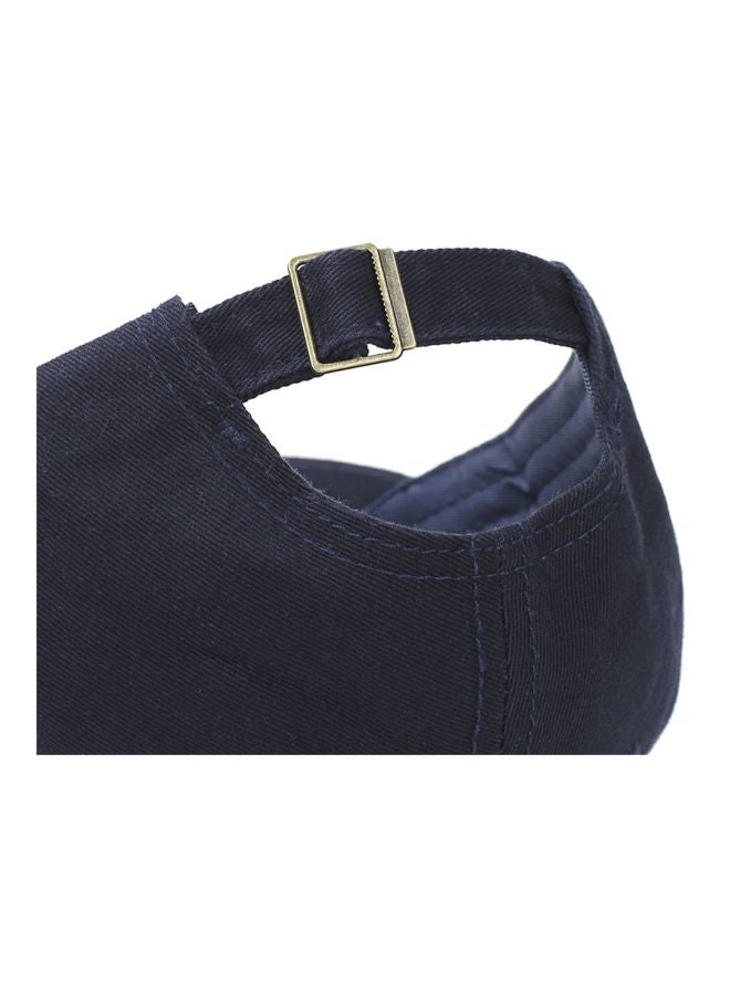 Embroidered Cricket Cap Navy Blue/Red - Image 5