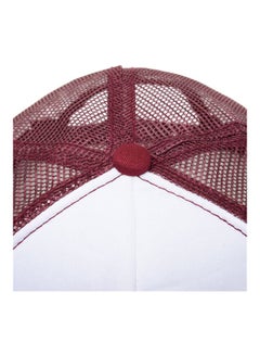 Generic Embroidered Cricket Cap Maroon/White  - Image 3