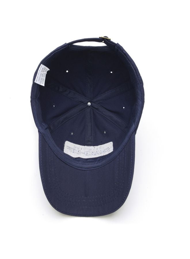 Embroidered Cricket Cap Blue  - Image 4
