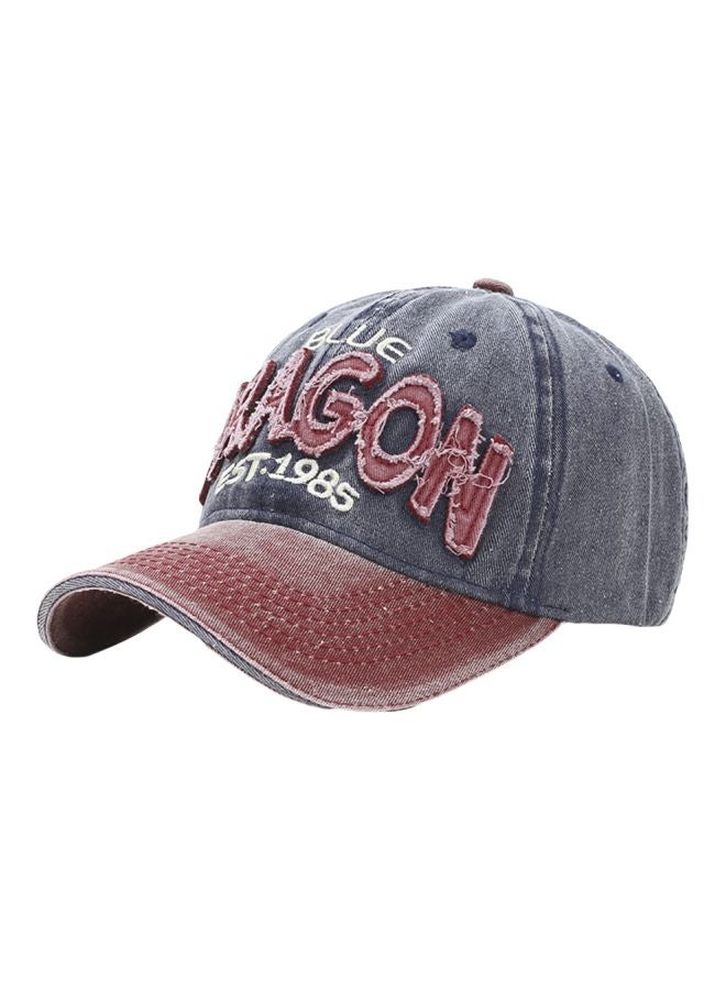 Embroidered Cricket Cap Beige/Red/Orange