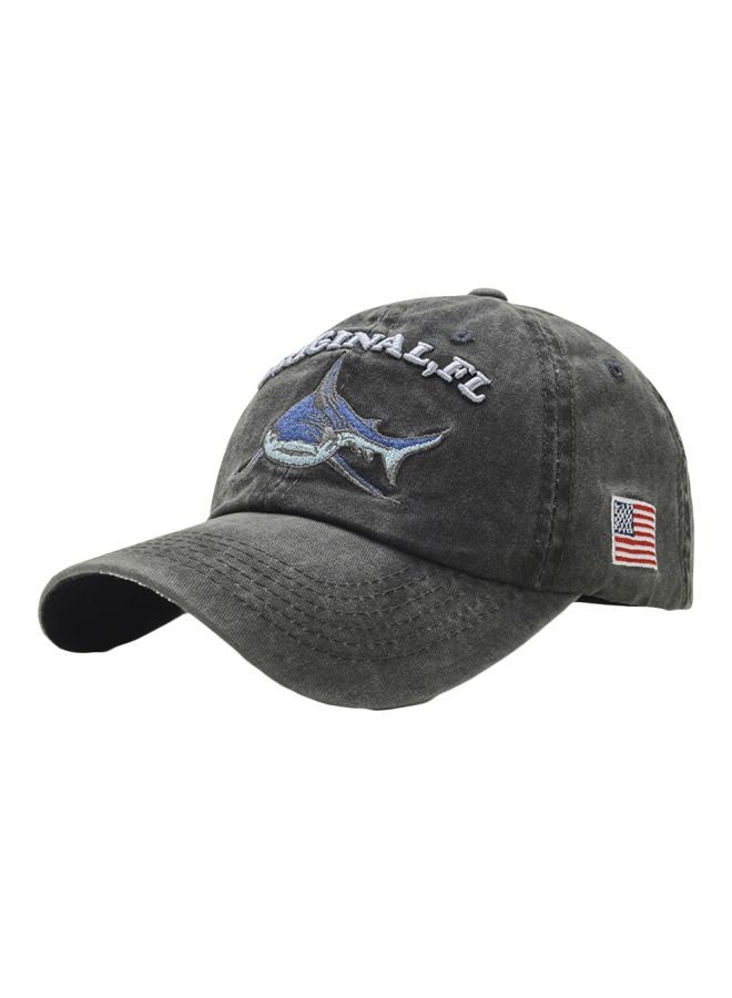Embroidered Cricket Cap Grey/White/Blue
