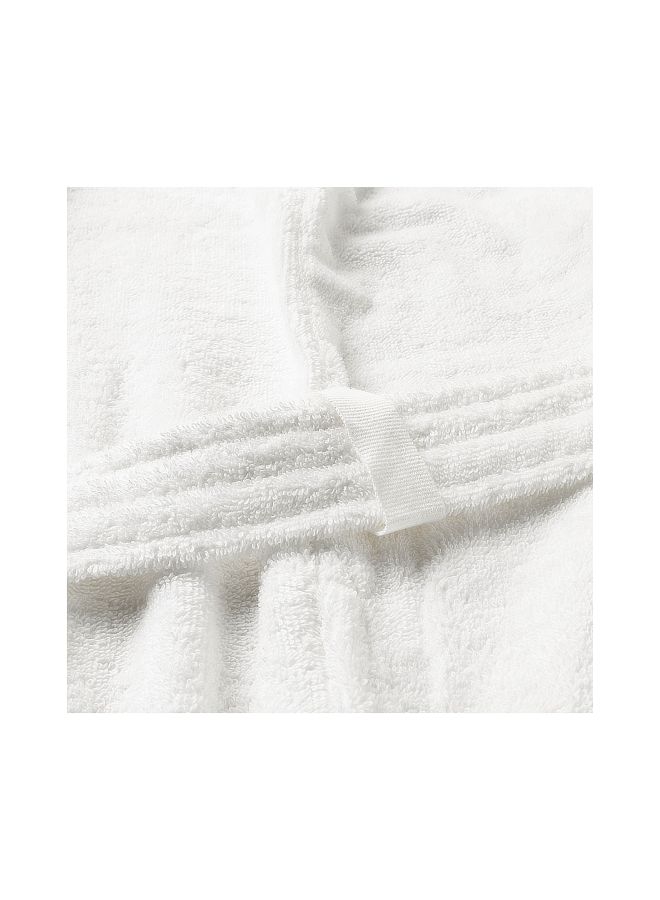 Cotton Bath Robe White M  - Image 3