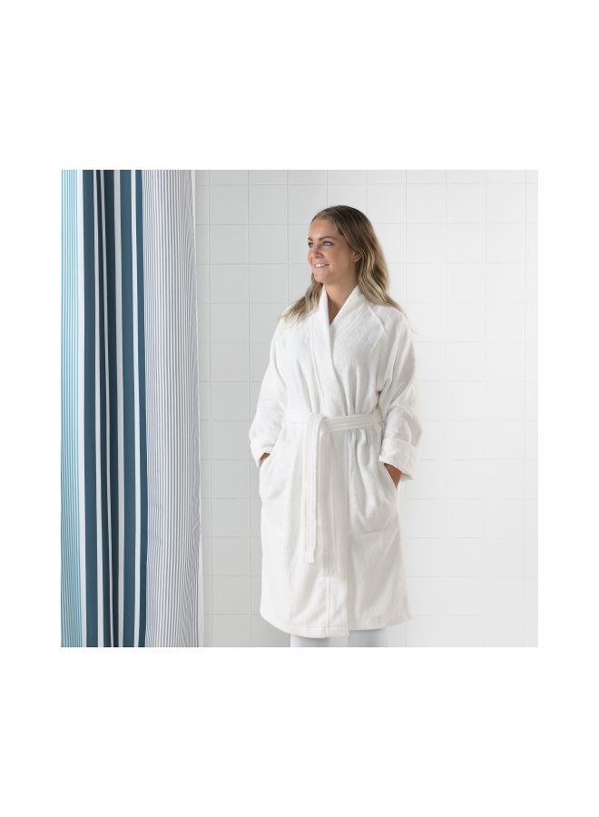 Cotton Bath Robe White M  - Image 4