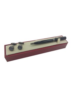 Round Shape Cufflinks With Signature Pen
