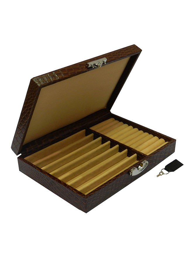 LAVERI LEATHER Capacity Of 7 Designer Pen Ring And Cufflink Box  - Image 1