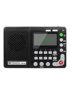 Retekess Portable Radio With Sleep Timer Pocket Radio Receiver MP3 Player TR102 Black 