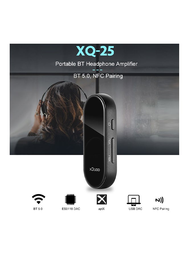 XDUOO XQ-25 Bluetooth Headphone Amplifier Pairing HiFi Noise Reduction Microphone XQ-25 Black  - Image 3