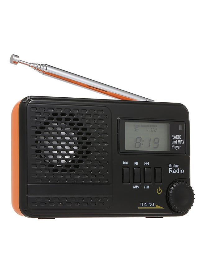 جهاز استقبال راديو رقمي محمول ثنائي النطاق مع مكبّرات صوت بمشغل MP3 وراديو V6377 برتقالي/أسود - Image 1