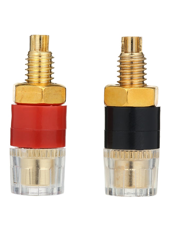 1 Pair Audio Amplifier Transparent Terminals V6541 Gold  - Image 1