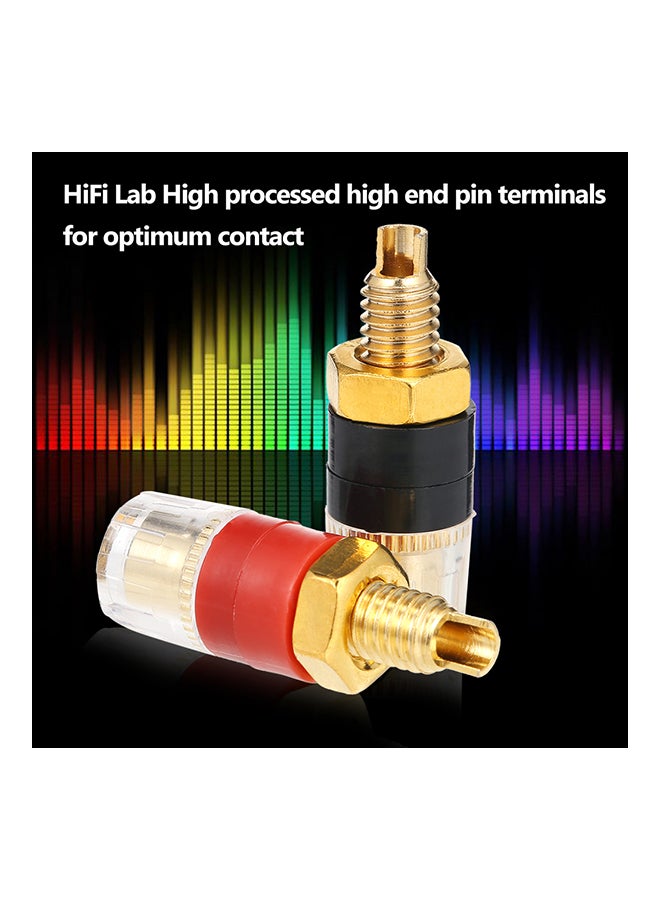 1 Pair Audio Amplifier Transparent Terminals V6541 Gold  - Image 2