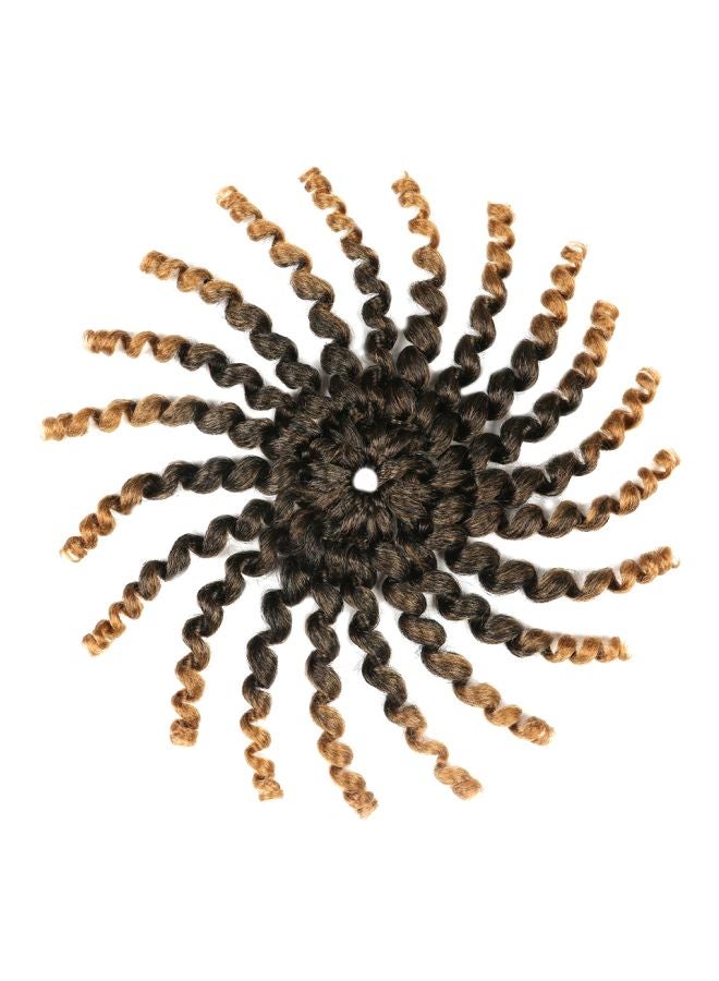 Xtrend - Pack Of 5 Curly Hair Extension Strands Brown/Black 8inch - Image 1