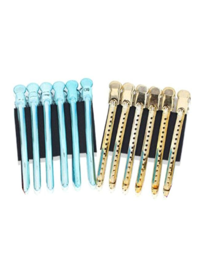 AKOAK 12-Piece Hairdressing Clip Set Multicolour - Image 1