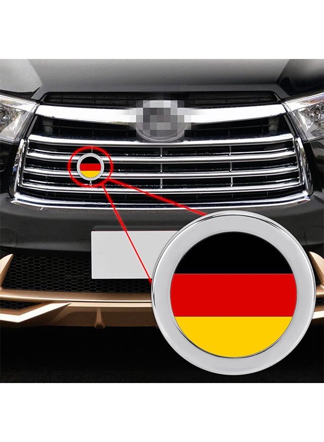 Generic German Flag Pattern Front Grill Metal Decorative Sticker  - Image 2