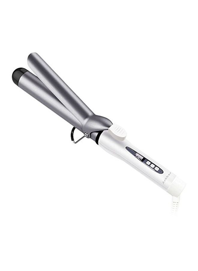 Anbber - Beach Waver Curling Iron With Hair Clip And Gloves Set White/Grey - Image 1