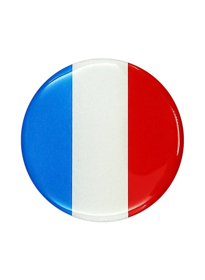Generic 4-Piece France Flag Pattern Car Wheel Hub Metal Decorative Sticker  - Image 2