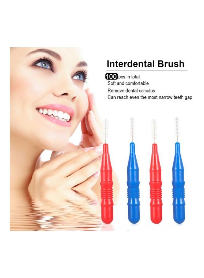River Lake 100-Piece Tooth Flossing Head Brush Multicolour  - Image 2
