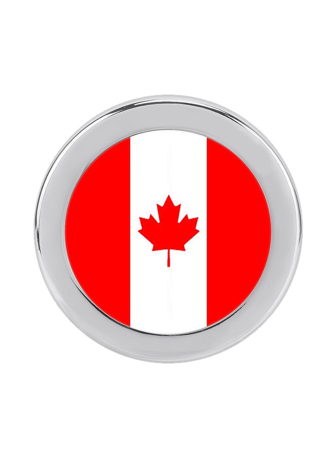 Generic Canadian Flag Pattern Front Grill Metal Decorative Sticker  - Image 1