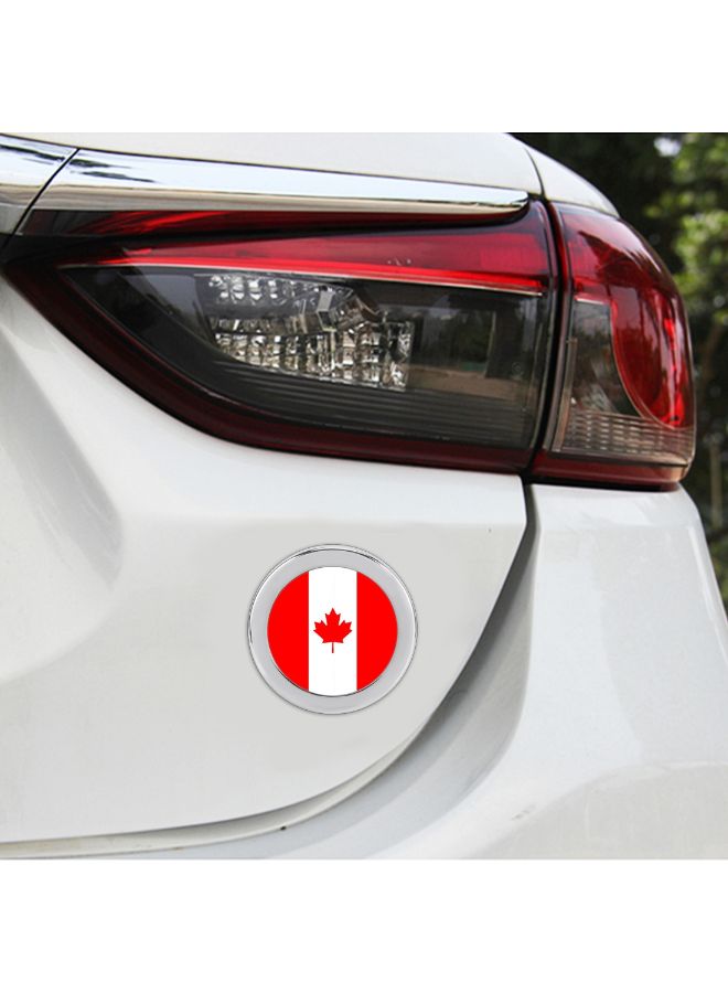 Generic Canadian Flag Pattern Front Grill Metal Decorative Sticker  - Image 3