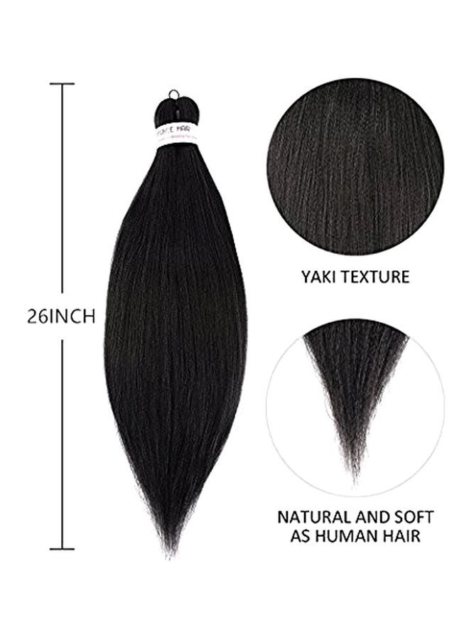 ROSDINA Pack Of 8 Pre-Stretched Braiding Hair Extensions 1B# 26inch - Image 3