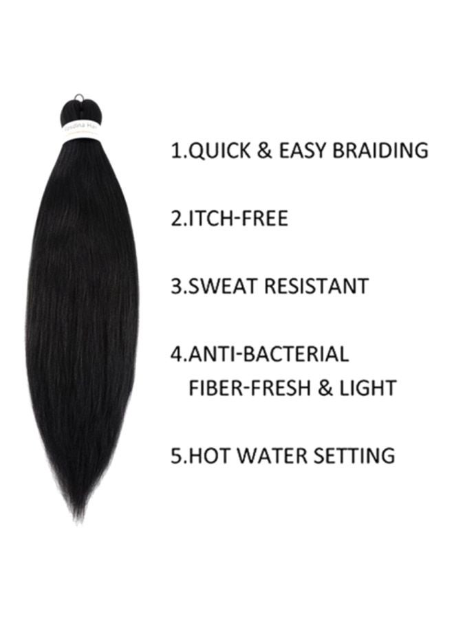 ROSDINA Pack Of 8 Pre-Stretched Braiding Hair Extensions 1B# 26inch - Image 4