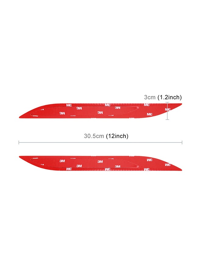 Generic 2-Piece Carbon Fiber Rear Bumper Decorative Strip  - Image 2