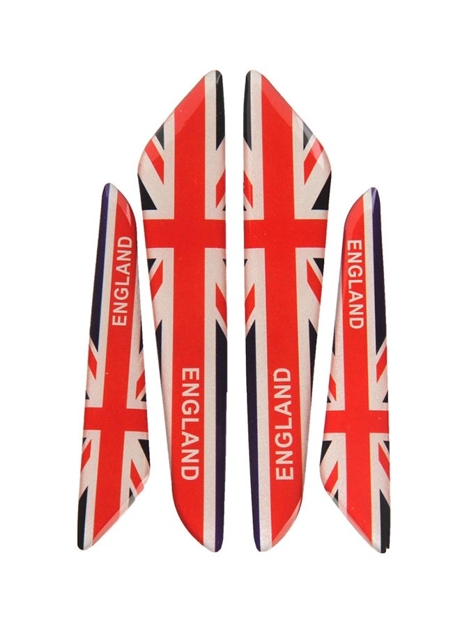 4-Piece UK Flag Pattern Car Door Handle Scratch Resistant Sticker - Image 1