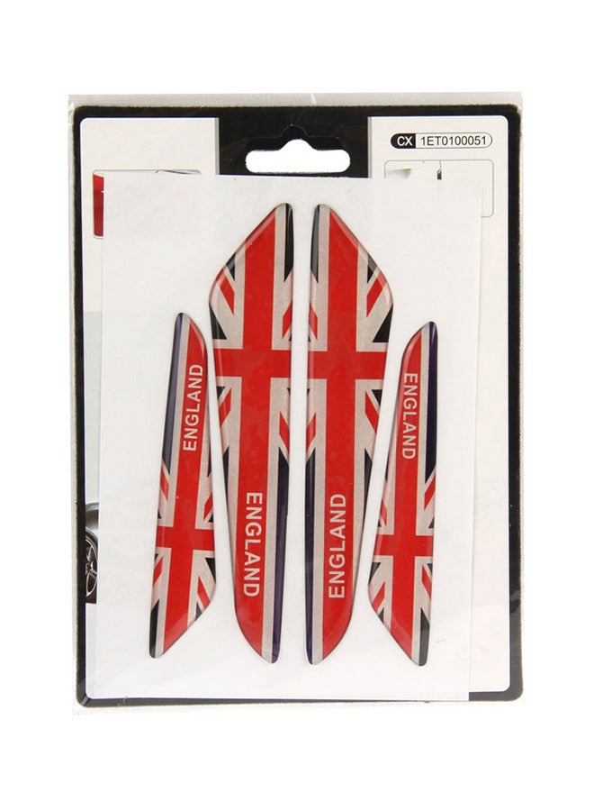 4-Piece UK Flag Pattern Car Door Handle Scratch Resistant Sticker - Image 2